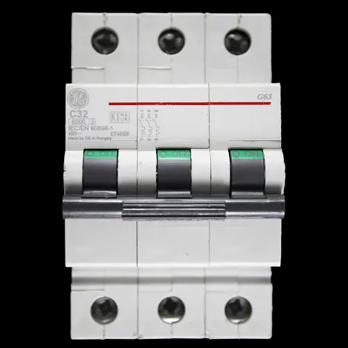 GENERAL ELECTRIC 32 AMP CURVE C 6kA TRIPLE POLE MCB CIRCUIT BREAKER  674656 G63