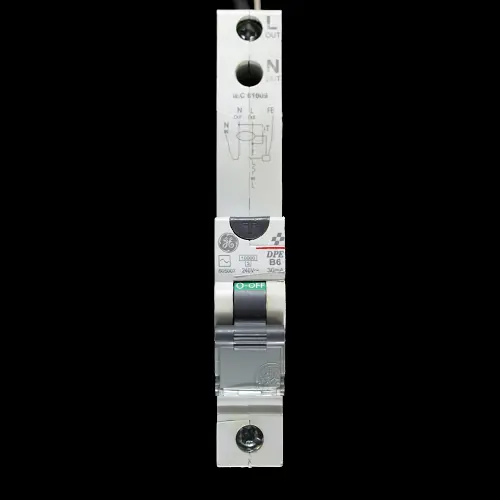 GENERAL ELECTRIC 6 AMP CURVE B 10kA 30mA RCBO TYPE AC DPE 605007