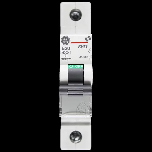 GENERAL ELECTRIC 20 AMP CURVE B 6kA MCB CIRCUIT BREAKER EP61 674268