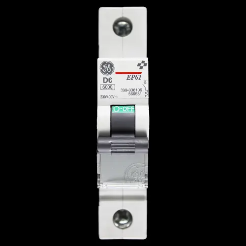 GENERAL ELECTRIC 6 AMP CURVE D 6kA MCB CIRCUIT BREAKER EP61 566531