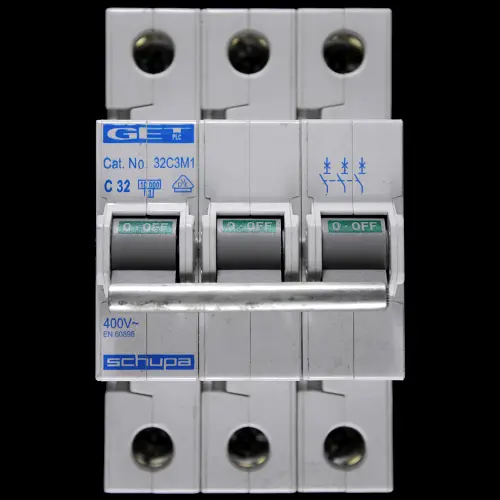 GET C 32 MCB TRIPLE POLE 10kA CIRCUIT BREAKER 32C3M1 SCHUPA
