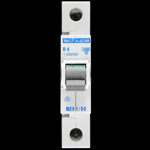 SCHUPA 6 AMP CURVE B 6kA MCB CIRCUIT BREAKER NLS6-1/B6