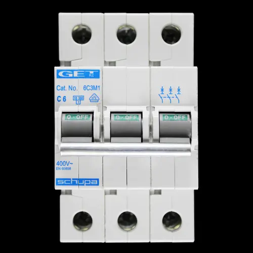 GET 6 AMP CURVE C 10kA TRIPLE POLE MCB CIRCUIT BREAKER 6C3M1 SCHUPA