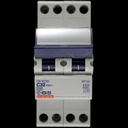 GEWISS 32 AMP CURVE C 6kA FOUR POLE MCB CIRCUIT BREAKER GW90290 MTC60
