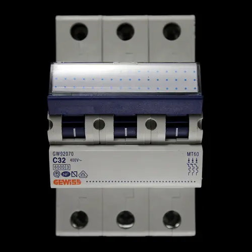 GEWISS 32 AMP CURVE C 6kA TRIPLE POLE MCB CIRCUIT BREAKER GW92070 MT60