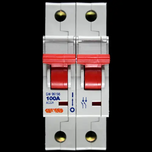 GEWISS 100 MAIN SWITCH DISCONNECTOR DOUBLE POLE GW96198 AC22A