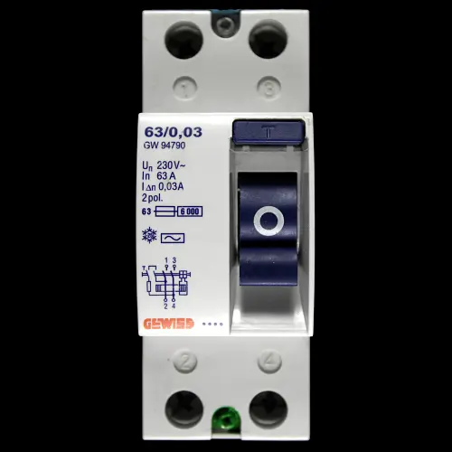 GEWISS 63 RCD DOUBLE POLE 30mA TYPE AC 63/0.03 GW94790