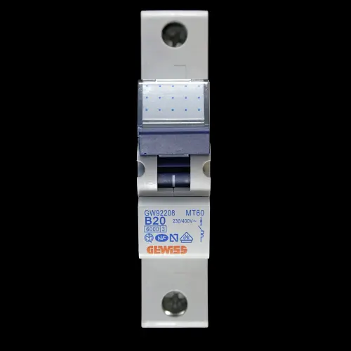 GEWISS 20 AMP CURVE B 6kA MCB CIRCUIT BREAKER GW92208 MT60