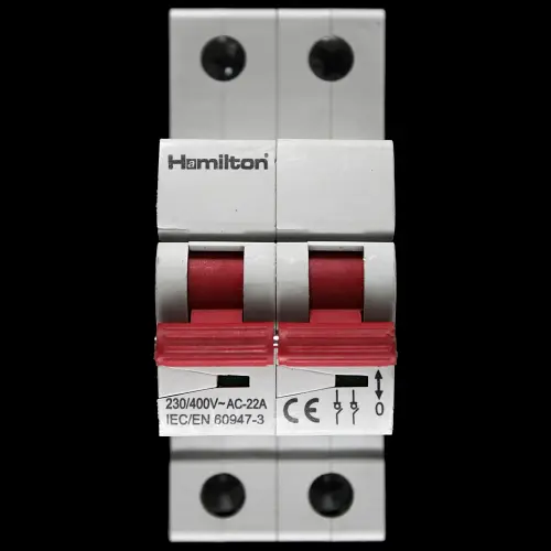 HAMILTON 100 MAIN SWITCH DISCONNECTOR DOUBLE POLE