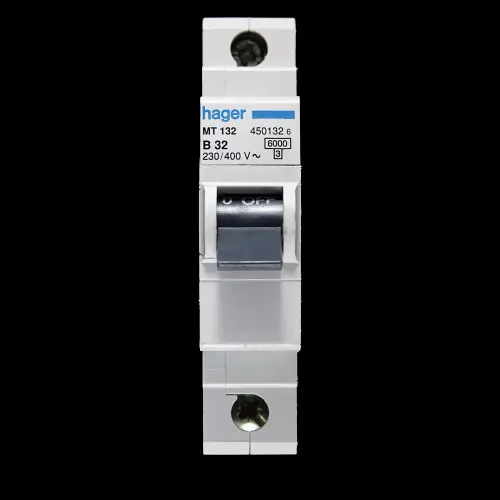HAGER 32 AMP CURVE B 6kA MCB CIRCUIT BREAKER MT132 450132