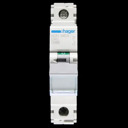 HAGER 40 AMP CURVE D 10kA MCB CIRCUIT BREAKER NDN140A 461898