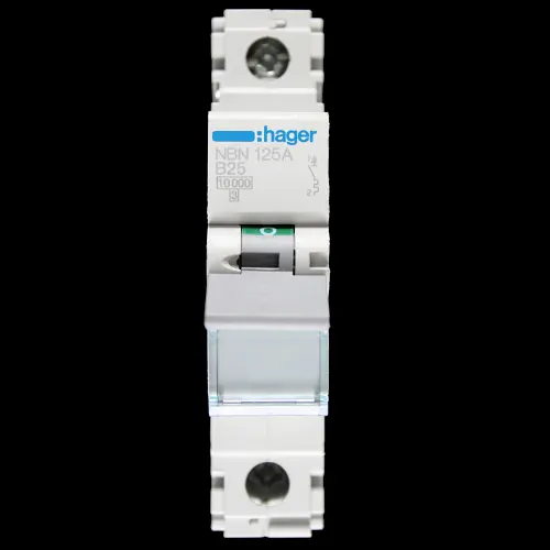 HAGER 25 AMP CURVE B 10kA MCB CIRCUIT BREAKER NBN125A 461806