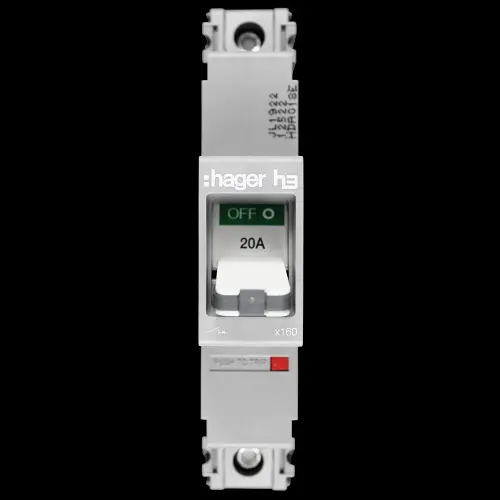 HAGER 20 AMP 18kA MCCB HDA018E 316451 X160