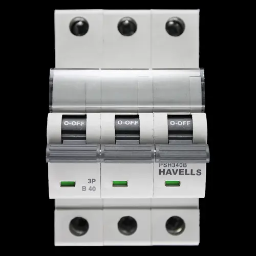 HAVELLS 40 AMP CURVE B 10kA TRIPLE POLE MCB CIRCUIT BREAKER PSH340B