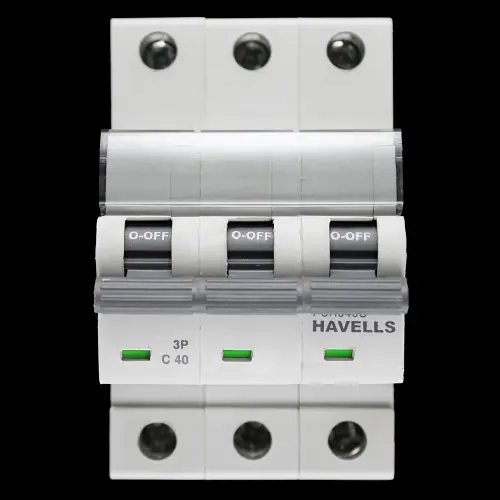 HAVELLS 40 AMP CURVE C 10kA TRIPLE POLE MCB CIRCUIT BREAKER PSH340C