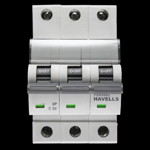 HAVELLS 50 AMP CURVE C 10kA TRIPLE POLE MCB CIRCUIT BREAKER PSH350C