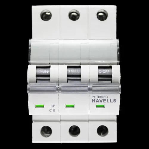 HAVELLS 6 AMP CURVE C 10kA TRIPLE POLE MCB CIRCUIT BREAKER PSH306C