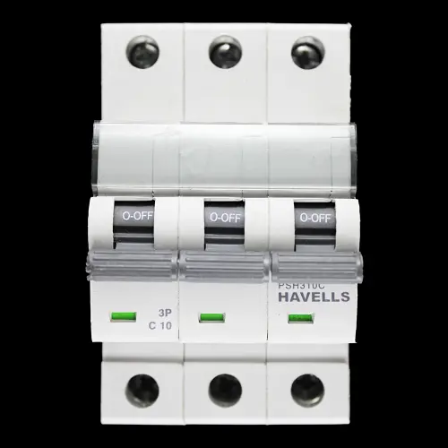 HAVELLS 10 AMP CURVE C 10kA TRIPLE POLE MCB CIRCUIT BREAKER PSH310C
