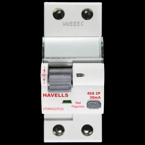 HAVELLS 40 AMP 30mA DOUBLE POLE RCCB TYPE AC HSM402R30