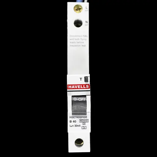 HAVELLS 40 AMP CURVE B 6kA 30mA RCBO TYPE A HSL140BR30