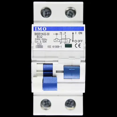 IMO 32 AMP CURVE B 10kA 30mA DOUBLE POLE RCBO TYPE AC B6BR1N32-30