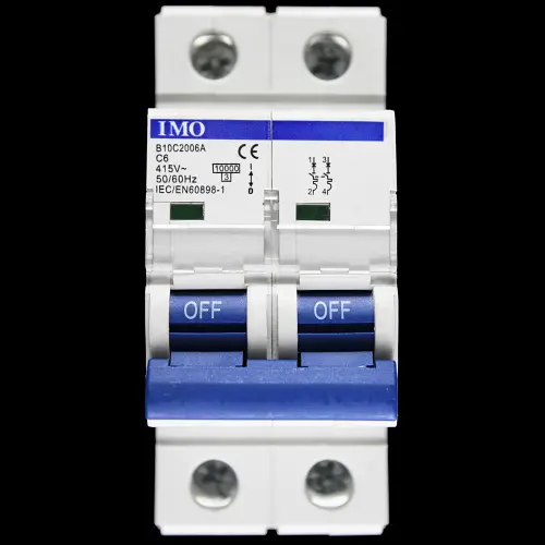 IMO 6 AMP CURVE C 10kA DOUBLE POLE MCB CIRCUIT BREAKER B10C2006A