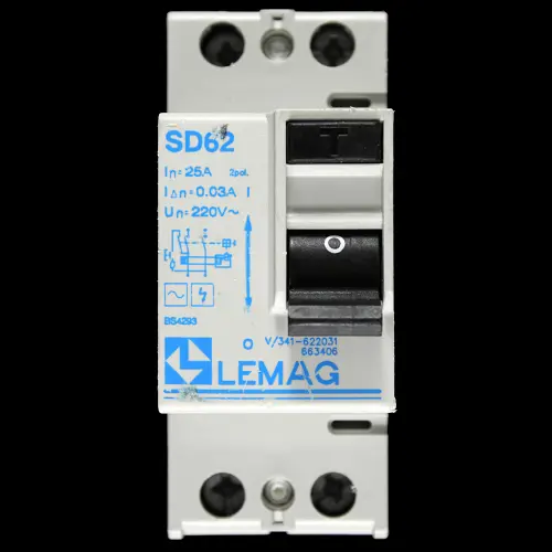 LEMAG 25 RCD DOUBLE POLE 30mA TYPE AC V/341-622031 663406 SD62