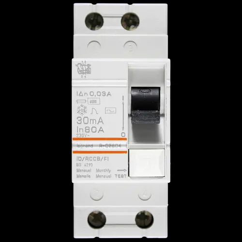LEGRAND 80 AMP 30mA DOUBLE POLE RCCB RCD TYPE AC R-02604
