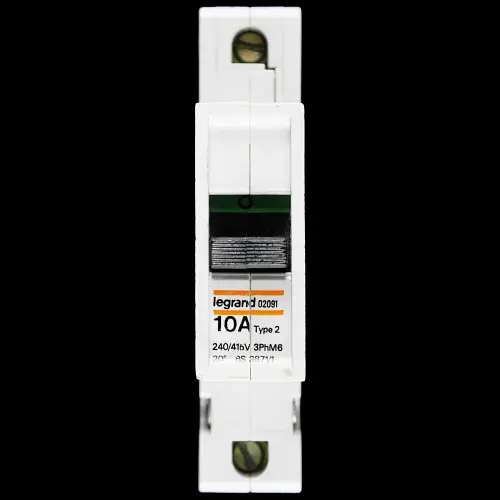 LEGRAND 10 AMP TYPE 2 M6 MCB CIRCUIT BREAKER 02091