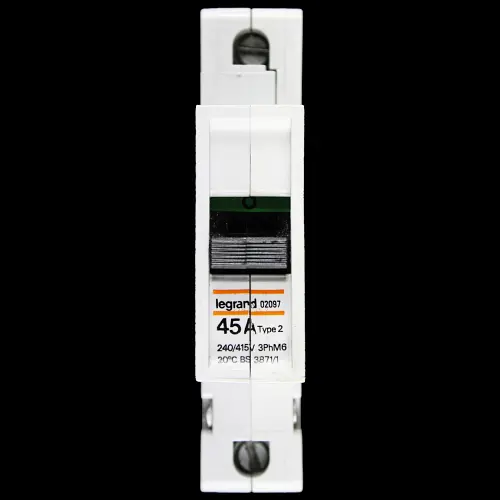 LEGRAND 45 AMP TYPE 2 M6 MCB CIRCUIT BREAKER 02097