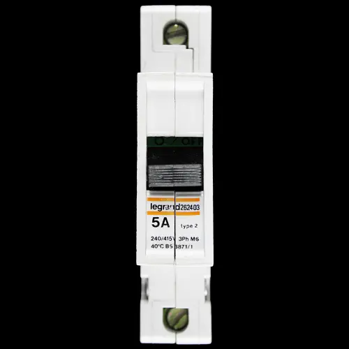 LEGRAND 5 AMP TYPE 2 M6 MCB CIRCUIT BREAKER 262403