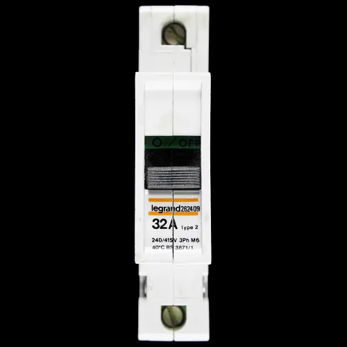LEGRAND 32 AMP TYPE 2 M6 MCB CIRCUIT BREAKER 262409