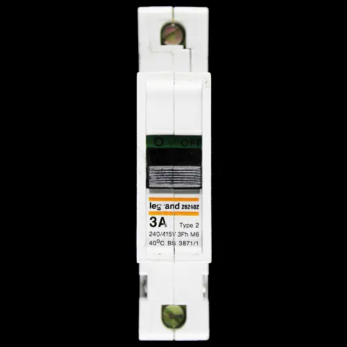 LEGRAND 3 AMP TYPE 2 M6 MCB CIRCUIT BREAKER 262402