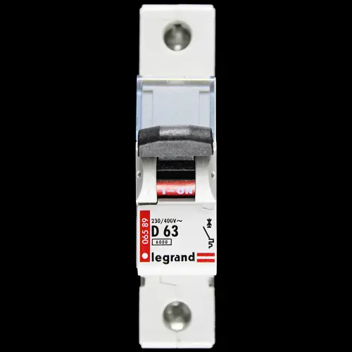 LEGRAND 63 AMP CURVE D 6kA MCB CIRCUIT BREAKER 065 89 06589