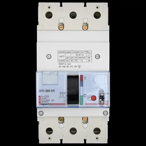 LEGRAND 250 AMP 36kA TRIPLE POLE MCCB DPX 250 ER 0 252 46