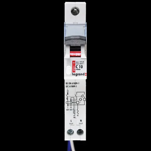 LEGRAND 10 AMP CURVE C 10kA 30mA RCBO TYPE AC 6064 10
