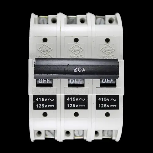 LUPUS 20 AMP TRIPLE POLE MCB CIRCUIT BREAKER MIDGET WHITE