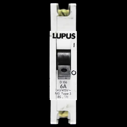 LUPUS 6 AMP TYPE 3 M3 MCB CIRCUIT BREAKER D106