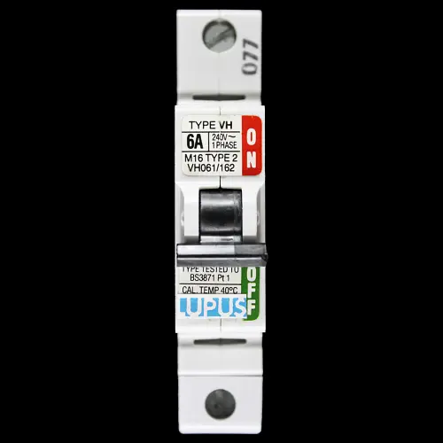 LUPUS 6 AMP TYPE 2 M16 MCB CIRCUIT BREAKER VH061/162