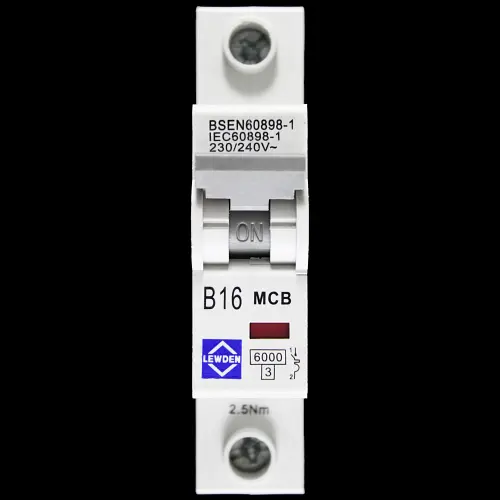 LEWDEN 16 AMP CURVE B 6kA MCB CIRCUIT BREAKER G06-1B16