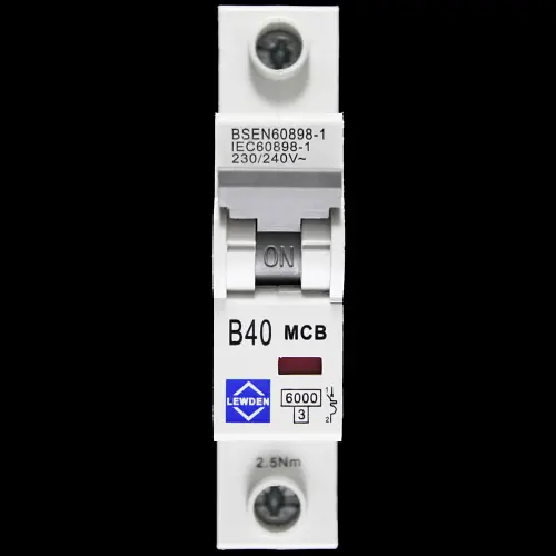LEWDEN 40 AMP CURVE B 6kA MCB CIRCUIT BREAKER G06-1B40