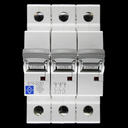LEWDEN 63 AMP CURVE C 10kA TRIPLE POLE MCB CIRCUIT BREAKER E10-3C63