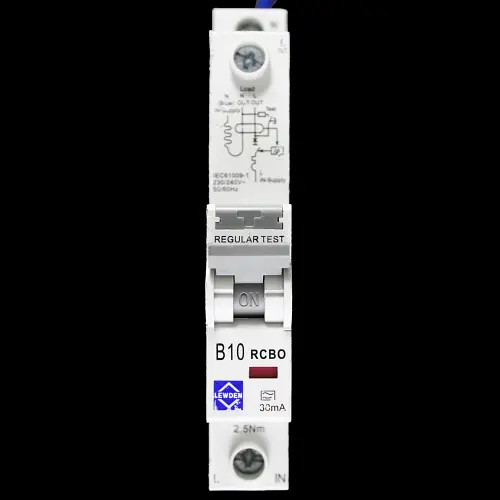 LEWDEN 10 AMP CURVE B 6kA 30mA RCBO TYPE A 10/30/SPA