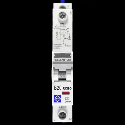 LEWDEN 20 AMP CURVE B 6kA 30mA RCBO TYPE A 20/30/SPA