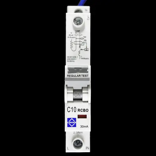 LEWDEN 10 AMP CURVE C 6kA 30mA RCBO TYPE AC 10/30/1M/C