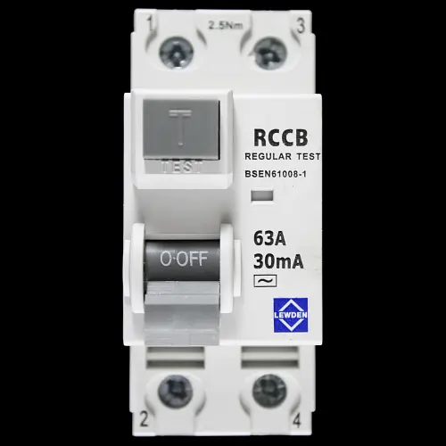 LEWDEN 63 AMP 30mA DOUBLE POLE RCCB TYPE AC LEWDEN-63/30/2