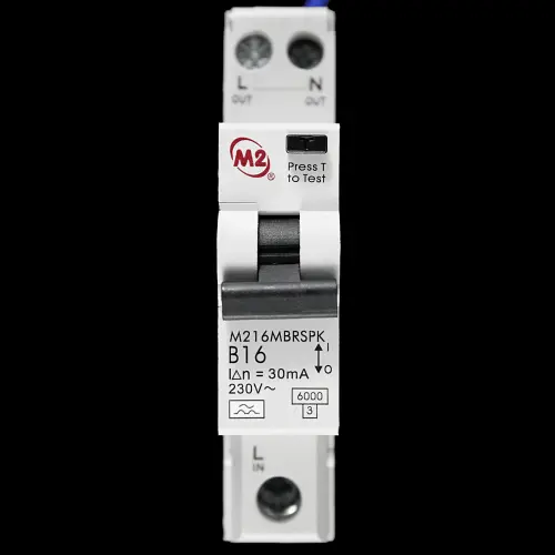 M2 16 AMP CURVE B 6kA 30mA RCBO TYPE A M216MBRSPK