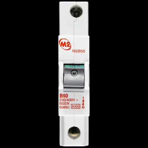 M2 50 AMP CURVE B 6kA MCB CIRCUIT BREAKER M2B50