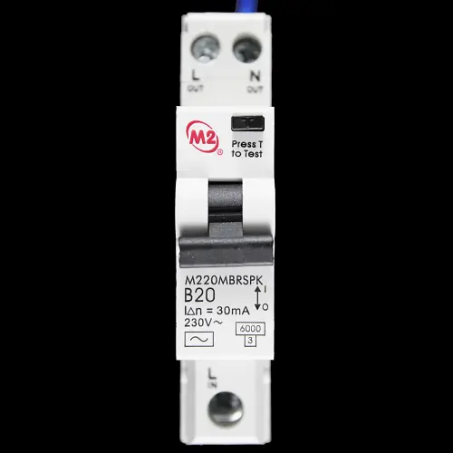 M2 20 AMP CURVE B 6kA 30mA RCBO TYPE AC M220MBRSPK