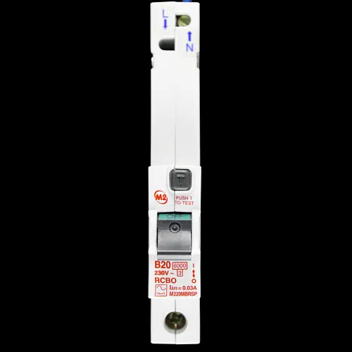 M2 20 AMP CURVE B 6kA 30mA RCBO TYPE A M220MBRSP